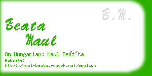 beata maul business card